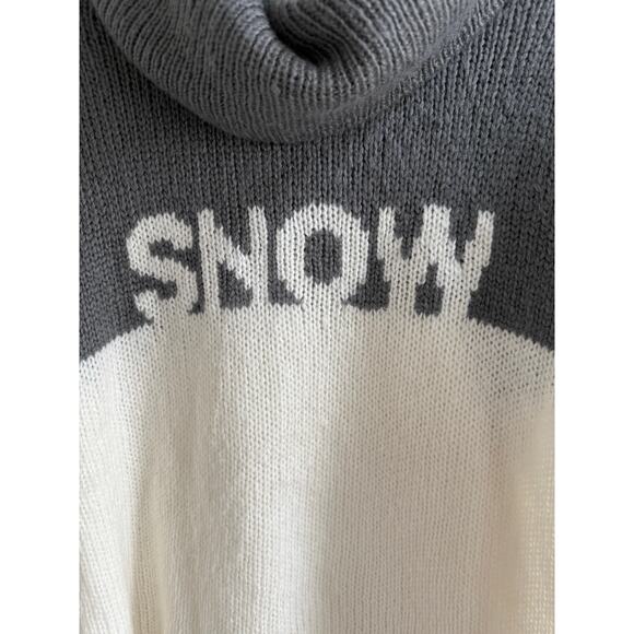 Wooden Ships Ivory Gray SNOW Oversized Mohair Wool Cowlneck Sweater size M/L - Picture 4 of 14